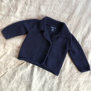 Navy Blue Baby Gap Collared Cardigan